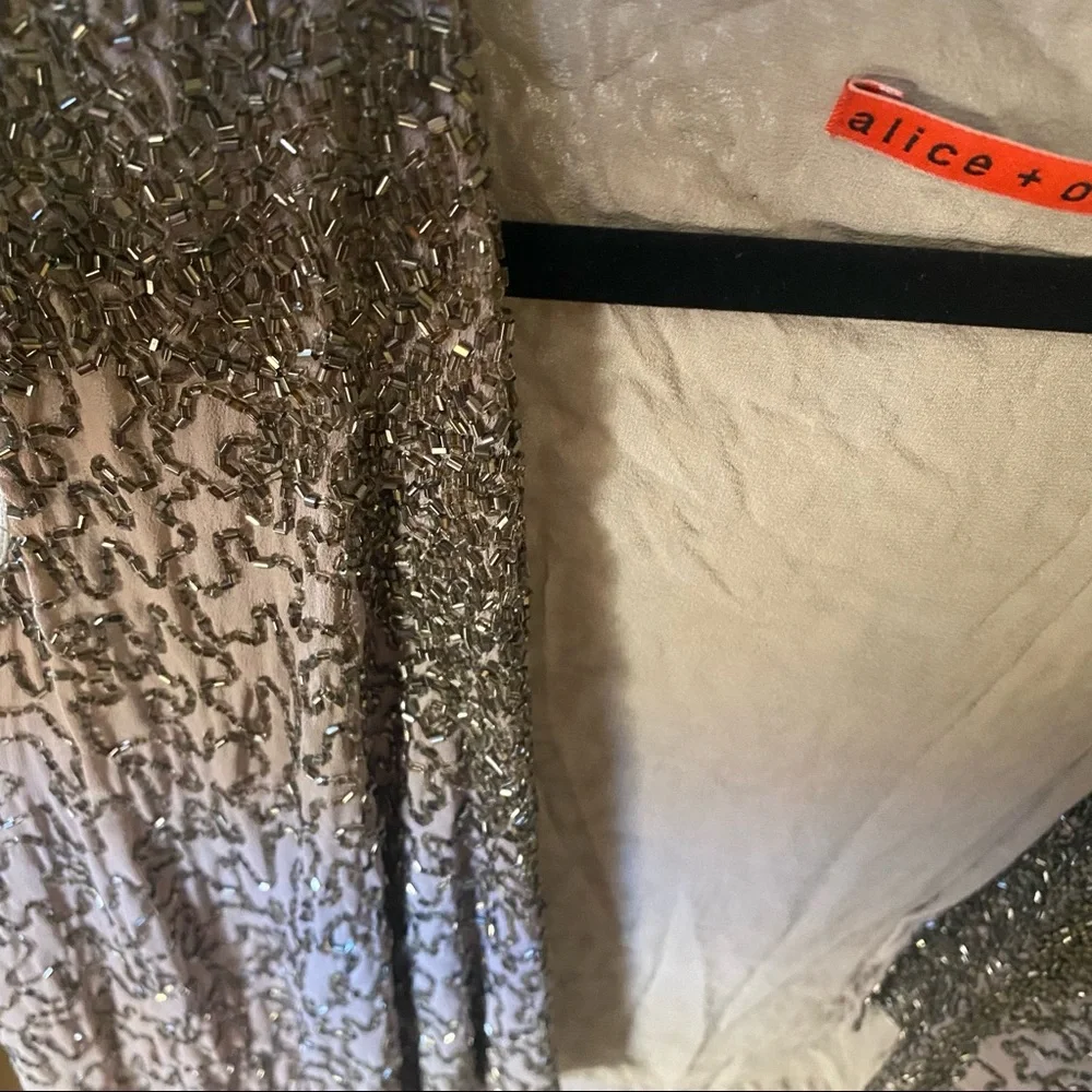 Alice + Olivia sparkle Gray Sequin Vest size S - Picture 8 of 10